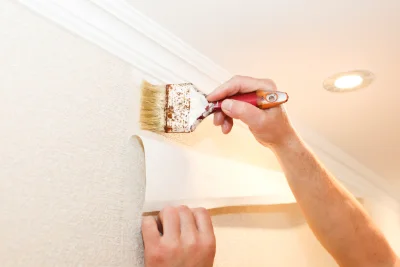 Pose de papier peint à Vieux-Ruffec — revêtements muraux et toiles de verre